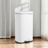 Trash Can with Lid, 8 Gallon Garbage Can, Stainless Steel Small Waste Bin with Step Pedal and Inner Bucket, Soft Close, Kitchen - 3 of 4