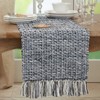 Saro Lifestyle Woven Runner, Navy Blue, 16" x 72" - 4 of 4