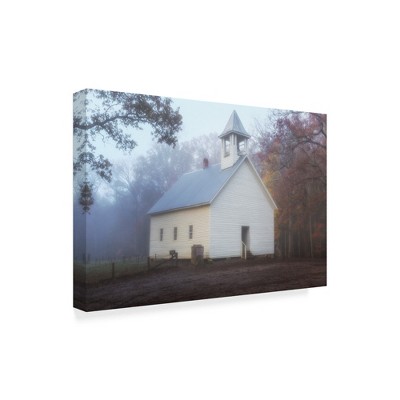 Trademark Fine Art -Galloimages Online 'Primitive Baptist Church Fog' Canvas Art