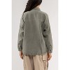 August Sky Women's Vintage Wash Drop Shoulder Oversized Shacket - image 2 of 4