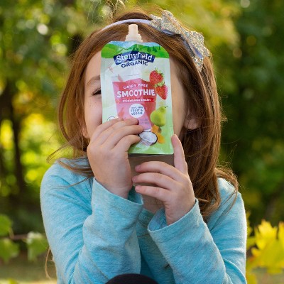 Stonyfield Organic Strawbana Smash Kids&#39; Dairy Free Smoothie - 4ct/3.2oz Pouches_5