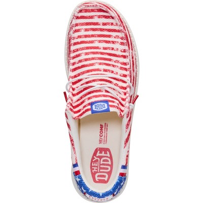HEYDUDE Men Wally Americana Mesh, 4thof July Patriotic Shoes , American Flag, M9 — фото 3