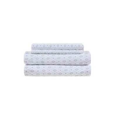 King Gray Floral Microfiber Bed in a Bag Set