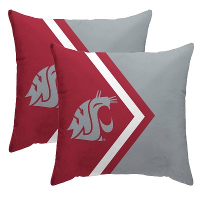 NCAA Washington State Cougars Side Arrow Poly Span Throw Pillow - 2pk