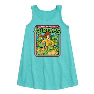 - Teenage Mutant Ninja Turtles - Retro Group April Graphic Sleeveless Aline Dress - 1 of 3