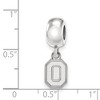 Black Bow Jewelry Sterling Silver Ohio State Buckeyes NCAA Bead Charm - 2 of 3