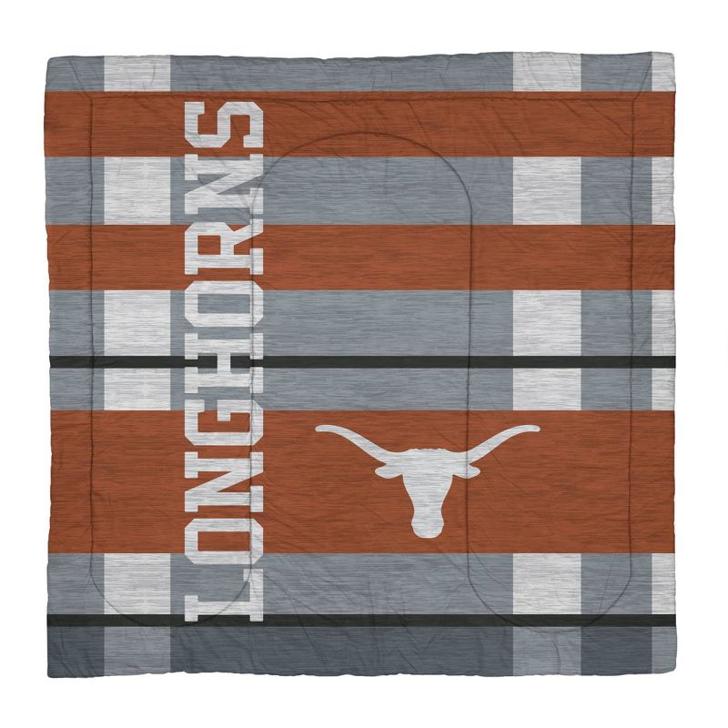 NCAA Texas Longhorns Heathered Stripe Queen Bedding Set in a Bag - 3pc, 2 of 4