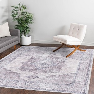 Unique Loom Mangata Mariah Medallion Washable Indoor Flatweave Woven Area Rug - 1 of 4