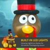 Whisen Inflatable Thanksgiving Turkey Pulls Banner with Pumpkin, Blow Up LED Display for Garden - Brown - 2 of 4
