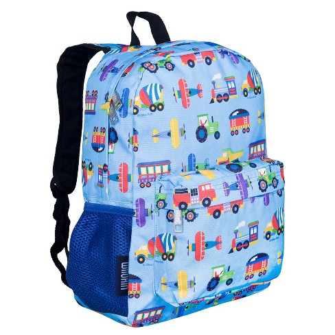 Wildkin 16-Inch Kids Elementary School and Travel Backpack (Trains, Planes,  and Trucks)