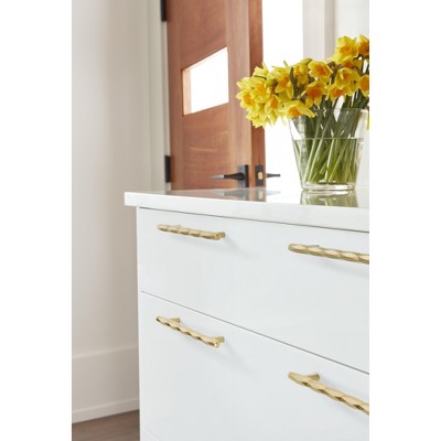 Champagne Bronze Modern Bar Cabinet Pull with Mounting Hardware