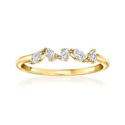 Pure Collection by Ross-Simons 0.25 ct. t.w. Multi-Shaped Lab-Grown Diamond Ring in 18kt Gold Vermeil