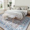 4x6 Washable Area Rug Non Slip Low Pile Living Room Rug Vintage Non-Shedding Floor Mat - 2 of 4