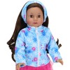 Sophia’s Snowflake Print Fleece Jacket & Matching Earmuff Set for 18” Dolls, Light Blue - 3 of 4