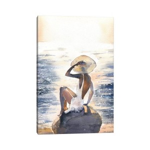Woman on A Rock by Marina Ignatova Unframed Wall Canvas - iCanvas - 1 of 4