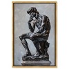 Notoriart Ebony Statue in Thought Men Style Wall Art Framed - 2 of 4