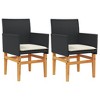 Garden Chair Black PE rattan Standard size fits adults vidaXL - 2 of 4