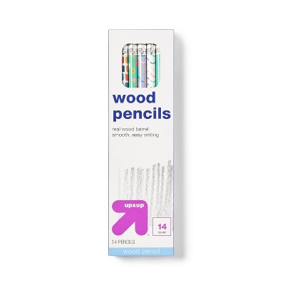 14ct Fashion Wood Pencils - up&up™: School Supplies, Cute Wooden #2 Pencils, 2.05mm, Multicolored, Ages 6+