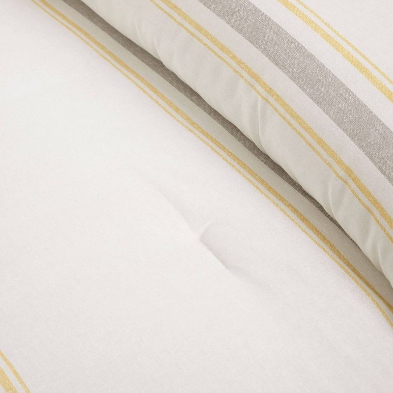 Farmhouse Stripe Reversible Cotton Comforter & Sham Set - Lush D&#233;cor, 4 of 16