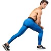 Anna-Kaci Active Men's High Performance Compression Leggings Full-Length with Honeycomb Texture and Elastic Waistband - 4 of 4