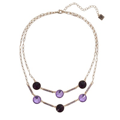 Laundry By Shelli Segal Purple Stone Two Row Collar Necklace : Target