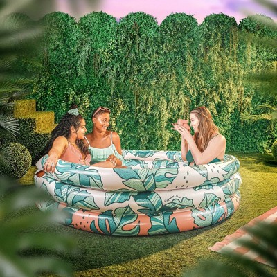 Intex 3-Rings 5FT Round Crystal Blue Inflatable Kids Summer Fun Paddling Pool 
