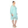 Plus Size Crocheted Fringed Trim Dress  Cover Up - White Mark - 2 of 4