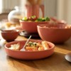 SEVOBAL Serving Platters Rustic Ceramic Pasta Platters, Ideal for Serving Spaghetti Lasagna Macaroni Ziti at Stylish Dinners, Pink, 7.87"*7.87"*1.57" - 2 of 4