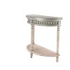 Traditional Half Round Side Table Beige - Olivia & May: Sturdy Iron Entryway Console with Shelf - 3 of 4