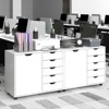 Tangkula 5-Drawer Modern Mobile Side Cabinet Lateral Filing Storage Chest with Wheels - 4 of 4