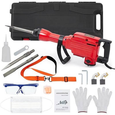 1700W Demolition Jack Hammer Electric Concrete Breaker 1400 BPM With 3x Chisels Sets