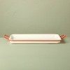Enamel-Coated Metal Rectangular Serving Tray Cream/Orange - Hearth & Hand™ with Magnolia - 3 of 4