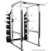 York Barbell STS Power Rack Silver with Combo Grip Pull Up Bar Weight Storage and Safety Spot Arms - 2 of 2