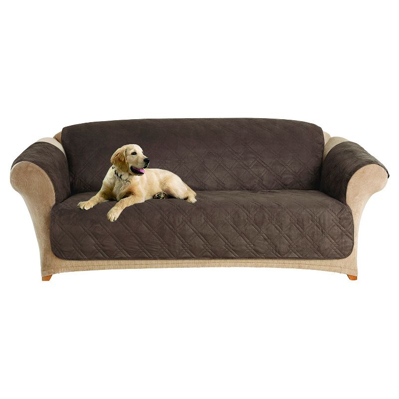 Microfiber Non-Skid Sofa Furniture Protector - Sure Fit, 1 of 5