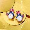 Ross-Simons 8-8.5mm Cultured Pearl and Multicolored Enamel Patriotic Gnome Earrings in Sterling Silver - 3 of 4