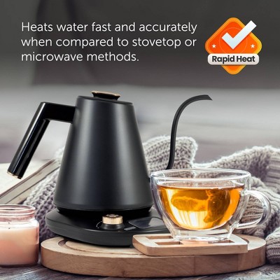 1L Black Stainless Steel Digital Gooseneck Kettle