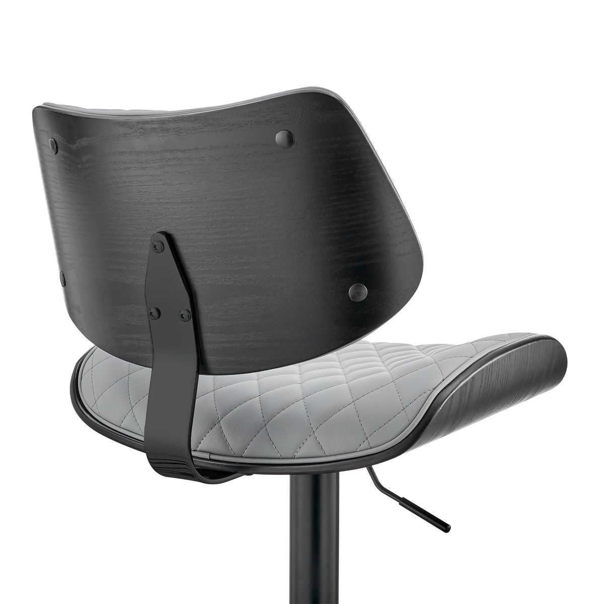 Armen Living Leland Barstool Gray and Walnut - thumbnail 9