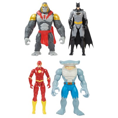 DC Comics Batman 12&#34; Action Figure 4pk (Batman + The Flash vs Gorilla Grodd + King Shark) (Target Exclusive)