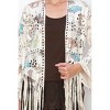 Women's Lace And Crochet Jacket With Fringe - Origami - 2 of 4