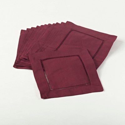 Saro Lifestyle Hemstitch Cocktail Napkin (Set of 12)