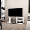 GlasFlength TV Stands and Consoles TV Console Table TV Center TV Stand with Open Storage Shelves for Living Room, White, 47.4"*13.7"*17.8" - 2 of 4