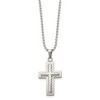 Black Bow Jewelry Stainless Steel Layered Cross Necklace - 24 Inch - 2 of 4