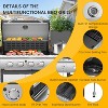ZAFRO 4 Burner BBQ Propane Gas Grill, 42,000 BTU Stainless steel Gas Grill with Two Side Storage Shelves,Barbecue Gas Grill for  Backyard Cooking - 3 of 4