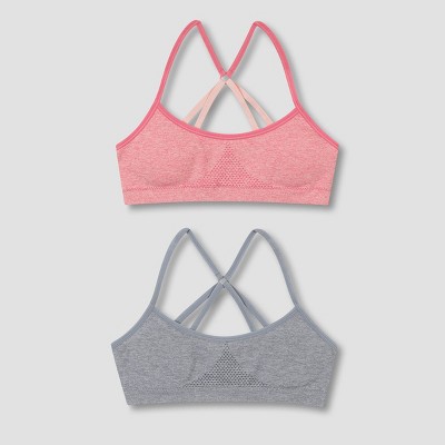 Hanes Girls' 2pk Seamless Racerback Bra