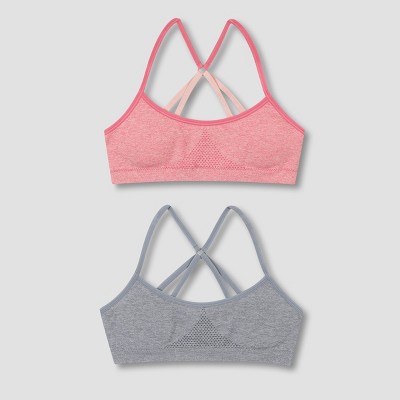 Girls' 3pk Cotton Cami Bra - Cat & Jack™ Pink/white/beige Xl : Target