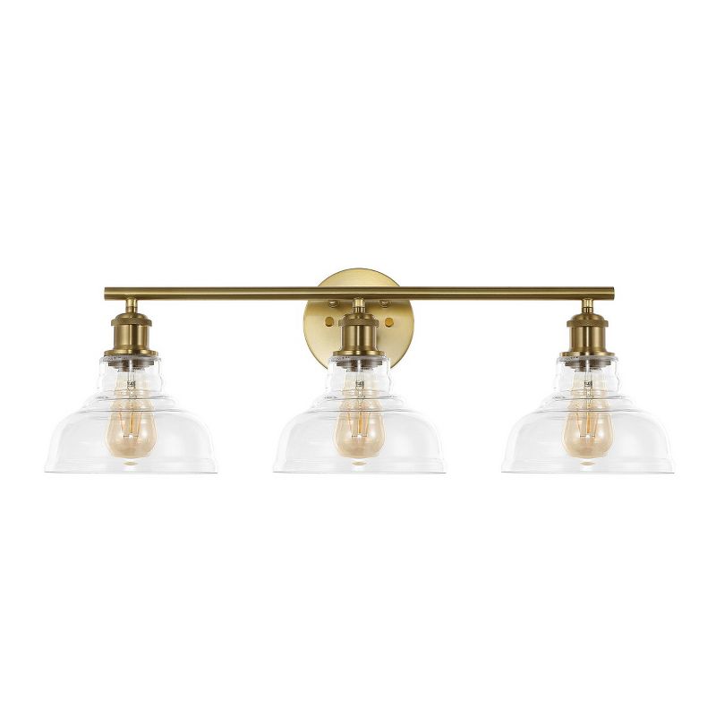 Calyna 3 Light Gold Iron/Glass Wall Sconce  - Safavieh, 1 of 7