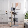 Acekool 105" Cat Tower - Multi-Level Tree with Caves, Perches & Scratching Posts - 3 of 4