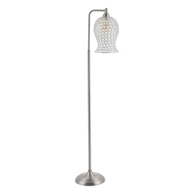 Izzy Iron Floor Lamp (Includes LED Light Bulb) Nickel - Safavieh