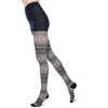 Memoi Diamond Fair Isle Patterned Cotton Blend Sweater Tights - image 4 of 4