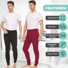 Mens Thermal Long John Pants - Thermal Bottom Base Layer- Lightweight Thermal Underwear Mens, Pack of 3 - 3 of 4
